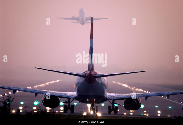 rear-view-as-two-jet-planes-follow-each-