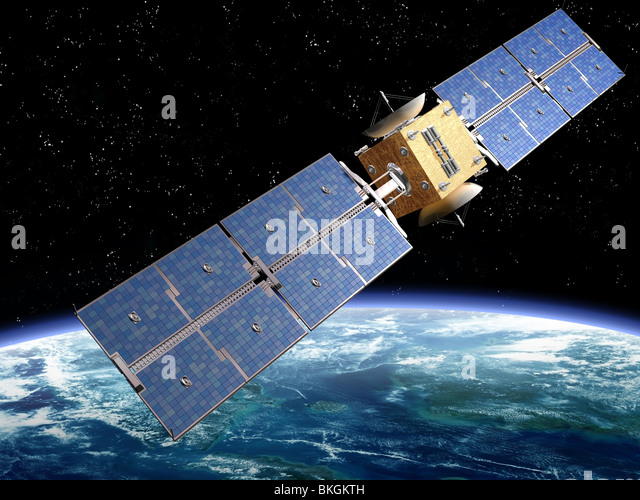 illustration-of-a-satellite-orbiting-the
