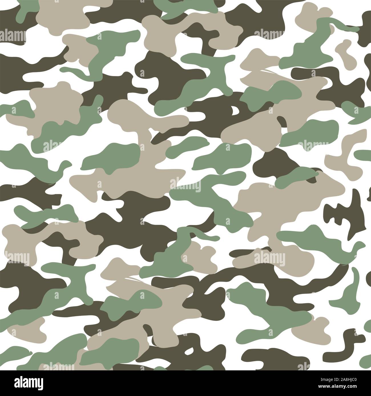 Camouflage Seamless Pattern Army Background In Green Shadesabstract
