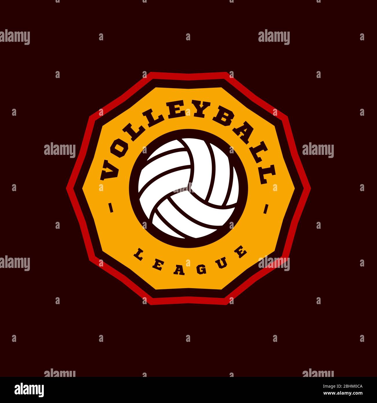 Volleyball vector logo. Modern professional Typography sport retro ...