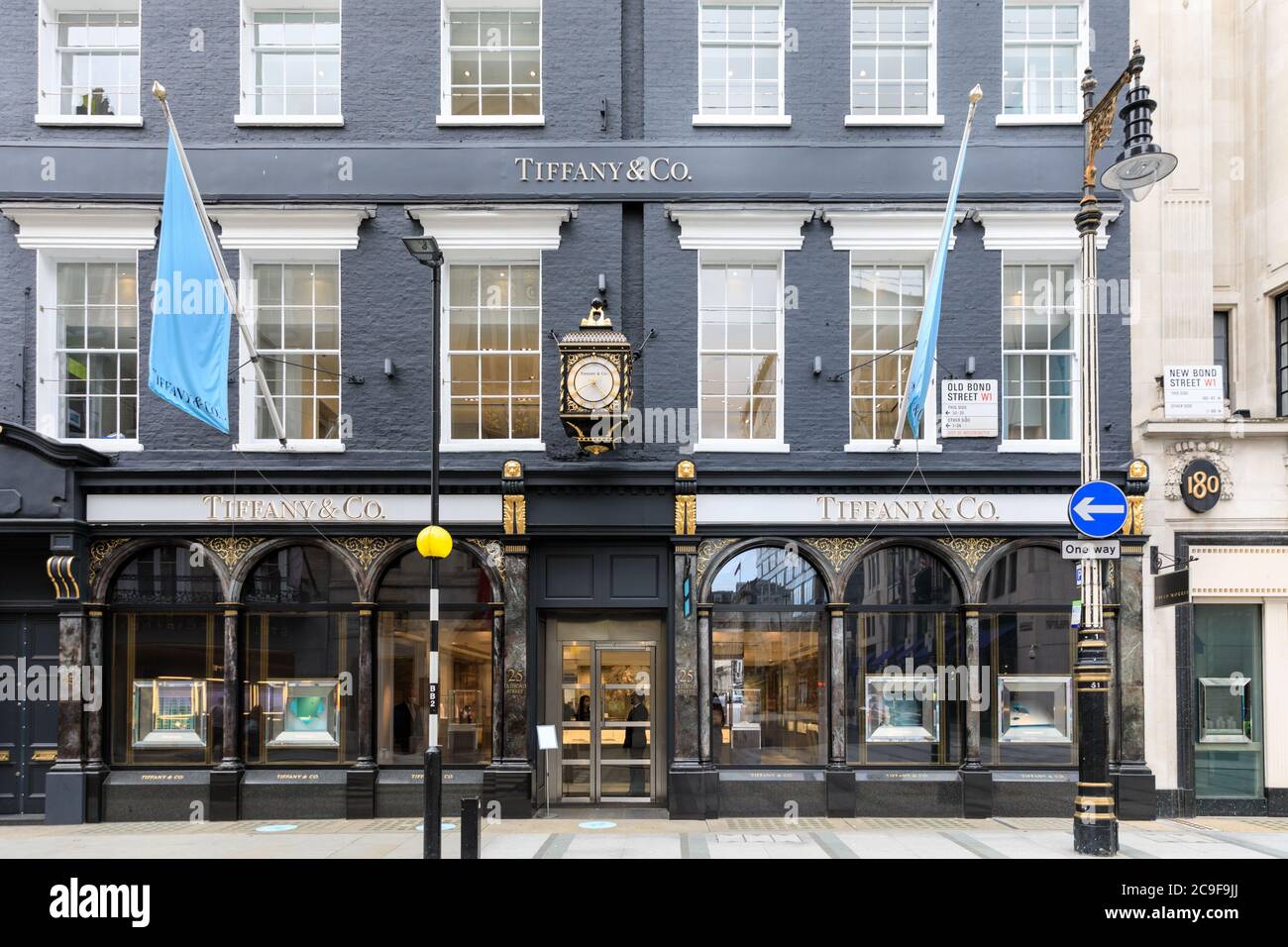 Tiffany & Co. luxury jeweler and jewelry brand flagship store exterior ...
