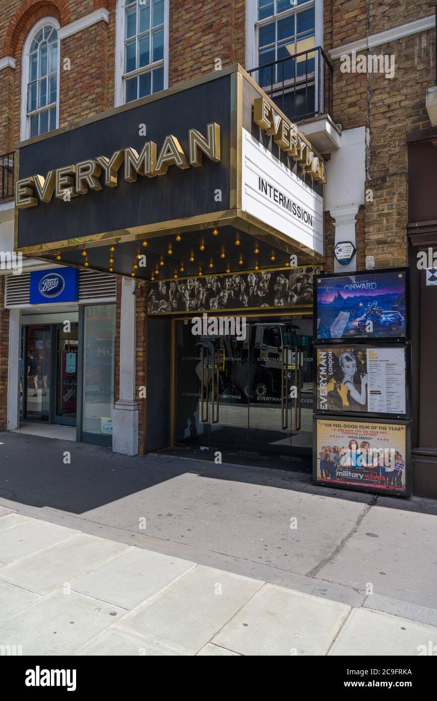 Front entrance to the Everyman Cinema in Baker Street, London, England ...