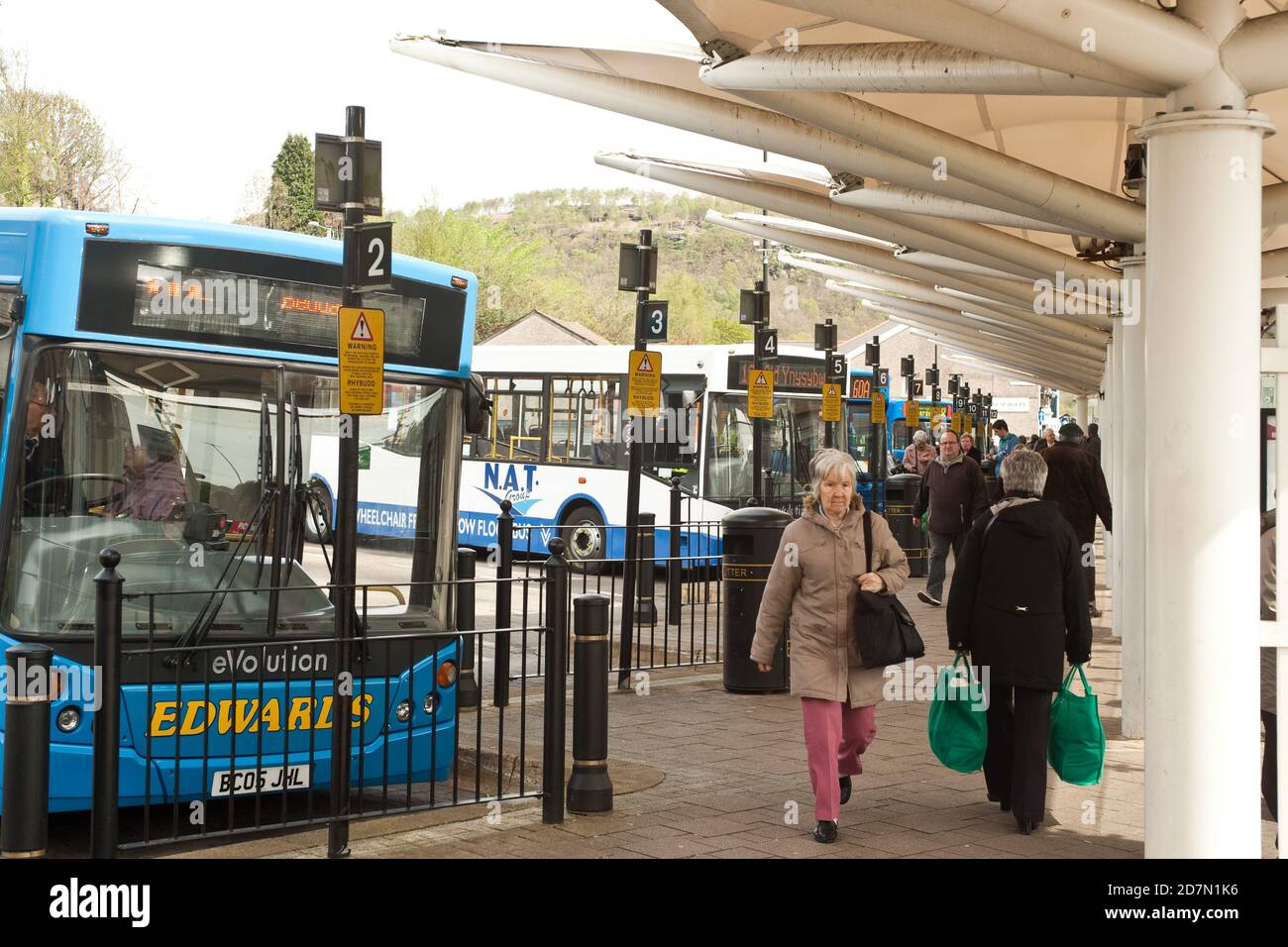 Pontypridd Bus Station Stock Photo - Alamy