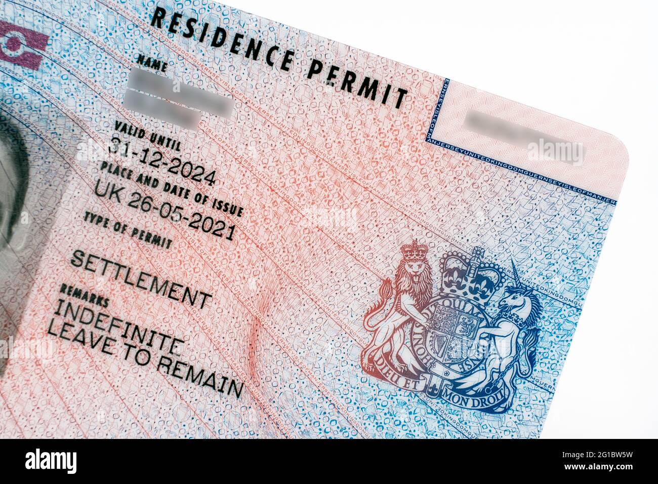 New Type Of Biometric Residence Permit Brp Card Issued By Home Office