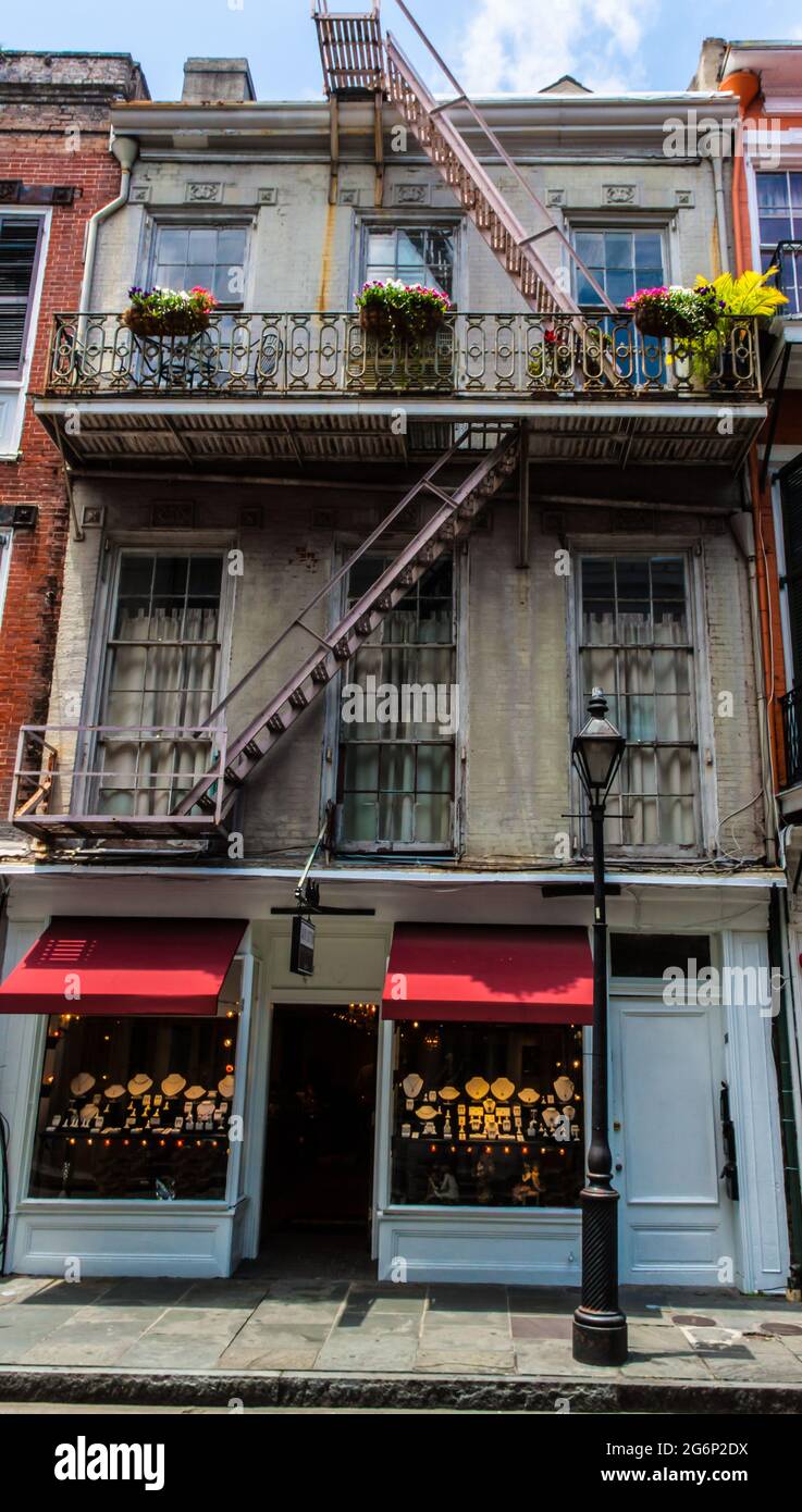 French Quarter Street Scene, French Quarter, New Orleans, Louisiana ...