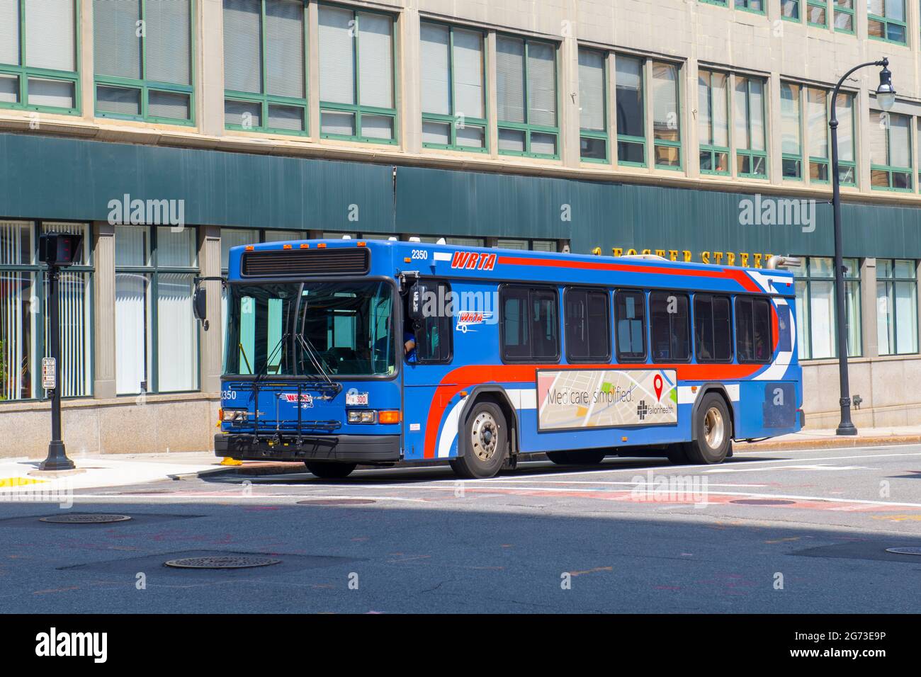 Worcester Regional Transit Authority (WRTA) bus on Foster Street in ...