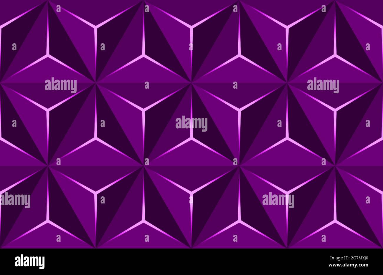 Geometric 3d Pattern With Basic Shapes Purple Background With Luxury
