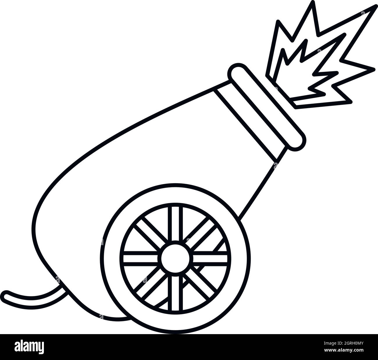 Circus cannon shooting icon, outline style Stock Vector Image & Art - Alamy