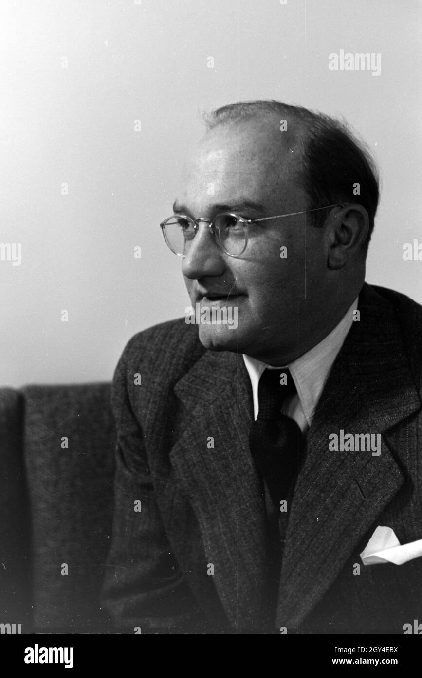 Portrait des Architekten Franz Ruff, Deutschland 1930er Jahre. Portrait ...