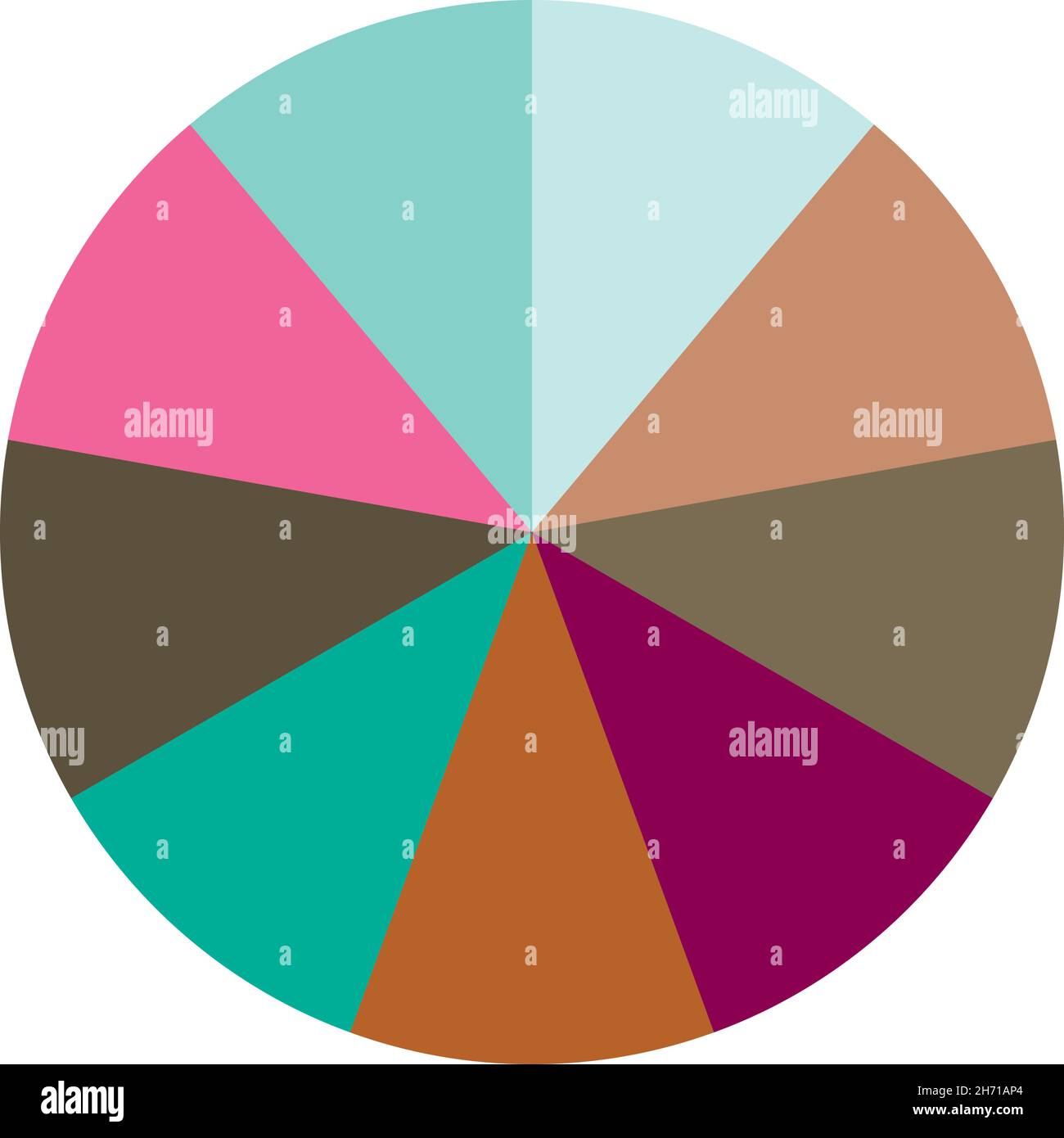 Pie chart, Pie graph, circular, circle diagram from series with 2 to 65 ...