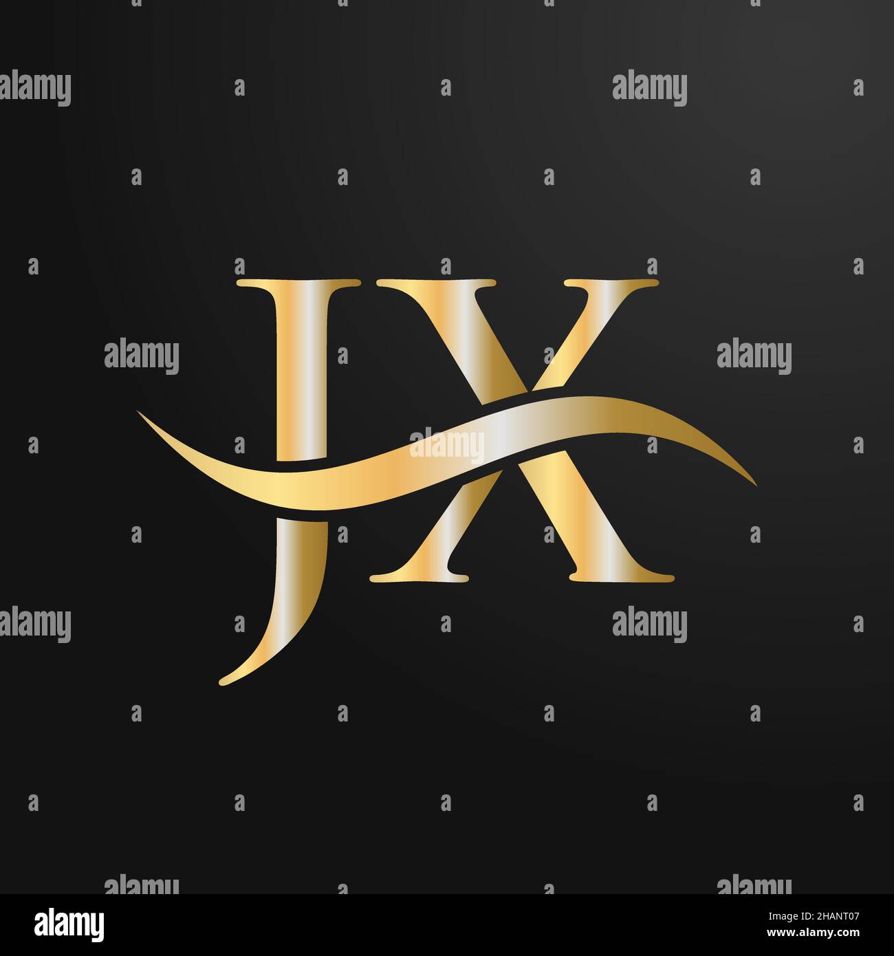 JX letter logo gradient. JX monogram, simple vector logo symbol ...