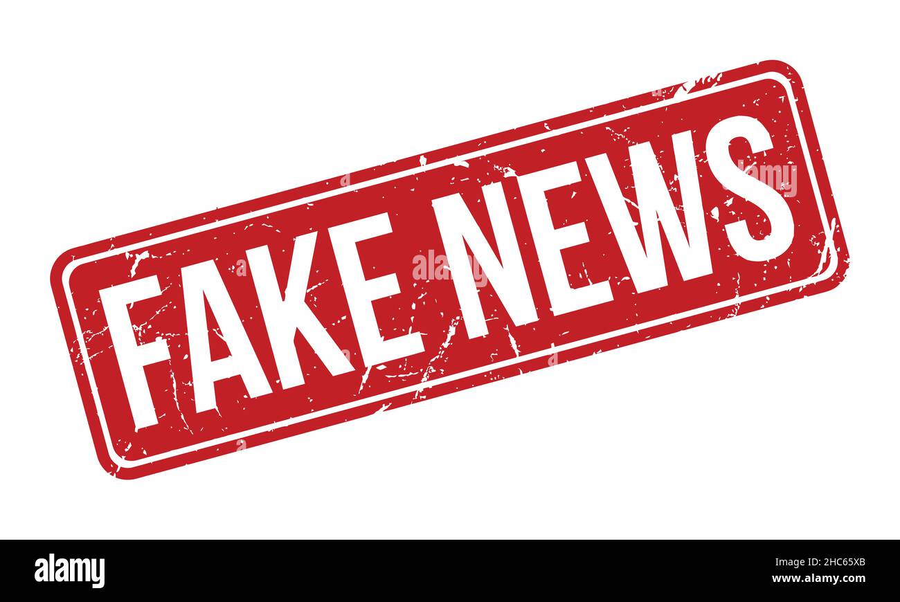 Fake News Rubber Stamp. Red Fake News Rubber Grunge Stamp Seal Vector ...