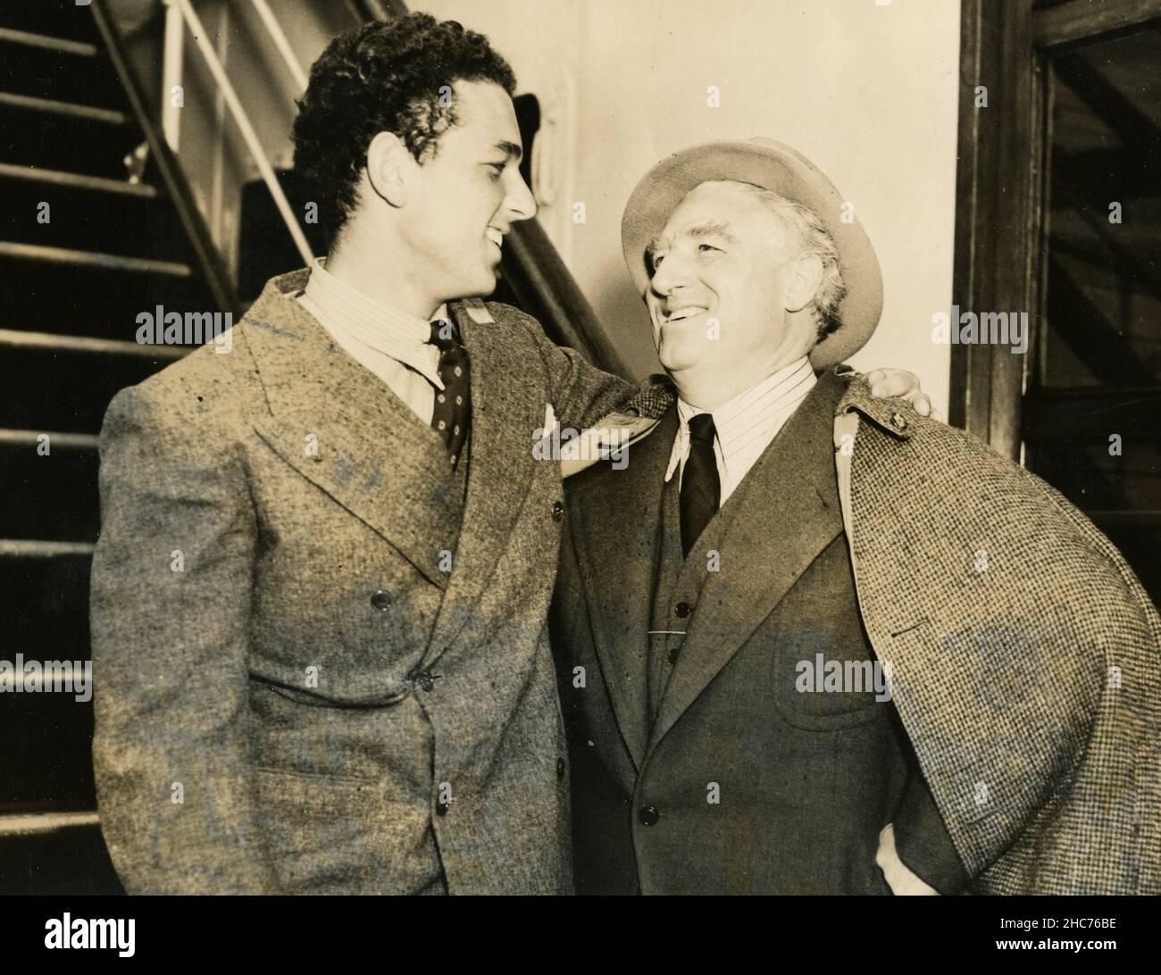 Italian operatic tenor Giovanni Martinelli and son, USA 1930s Stock ...