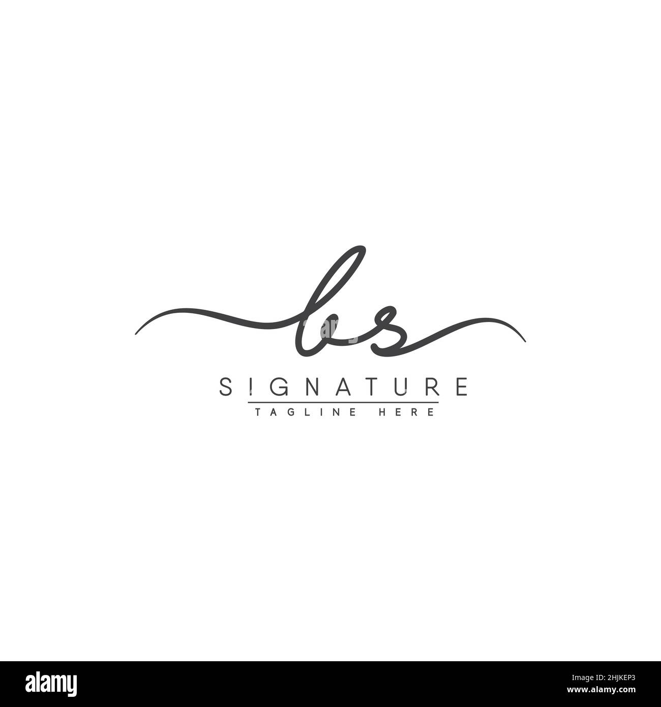 - Simple Vector Logo in Signature Style for Initials Stock Vector Image ...