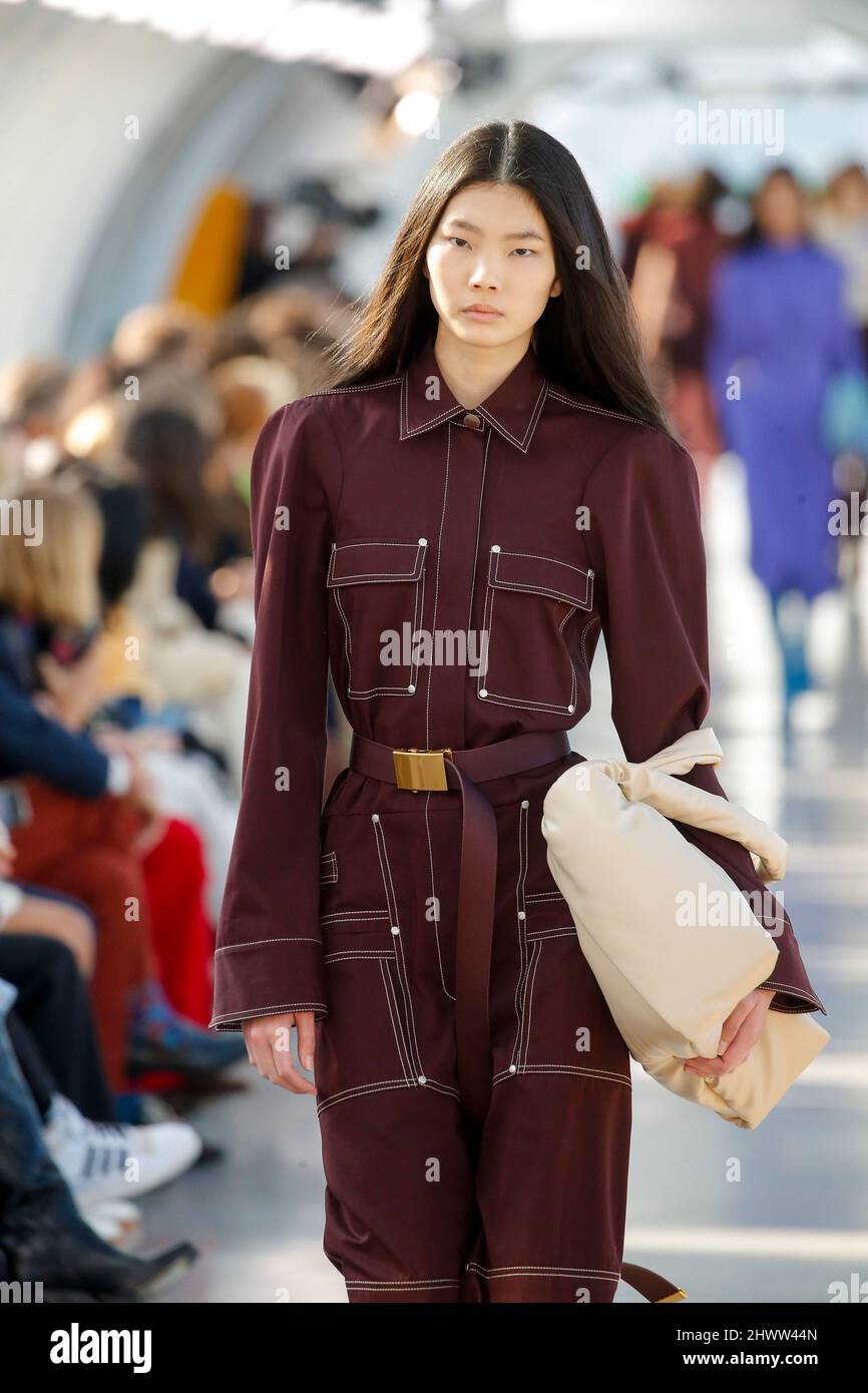 Model Sherry Shi walks on the runway at the Stella McCartney fashion ...