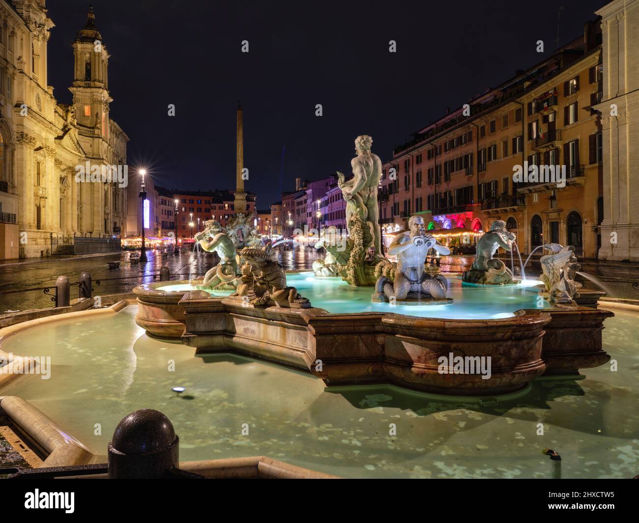 The Fountain of the Moors in Piazza Navona, Rome Stock Photo - Alamy