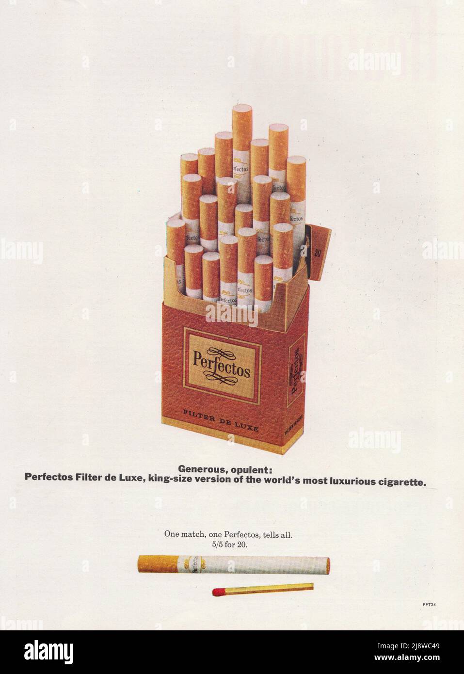 Perfectos cigarettes packet of cigarettes vintage paper advertisement ...