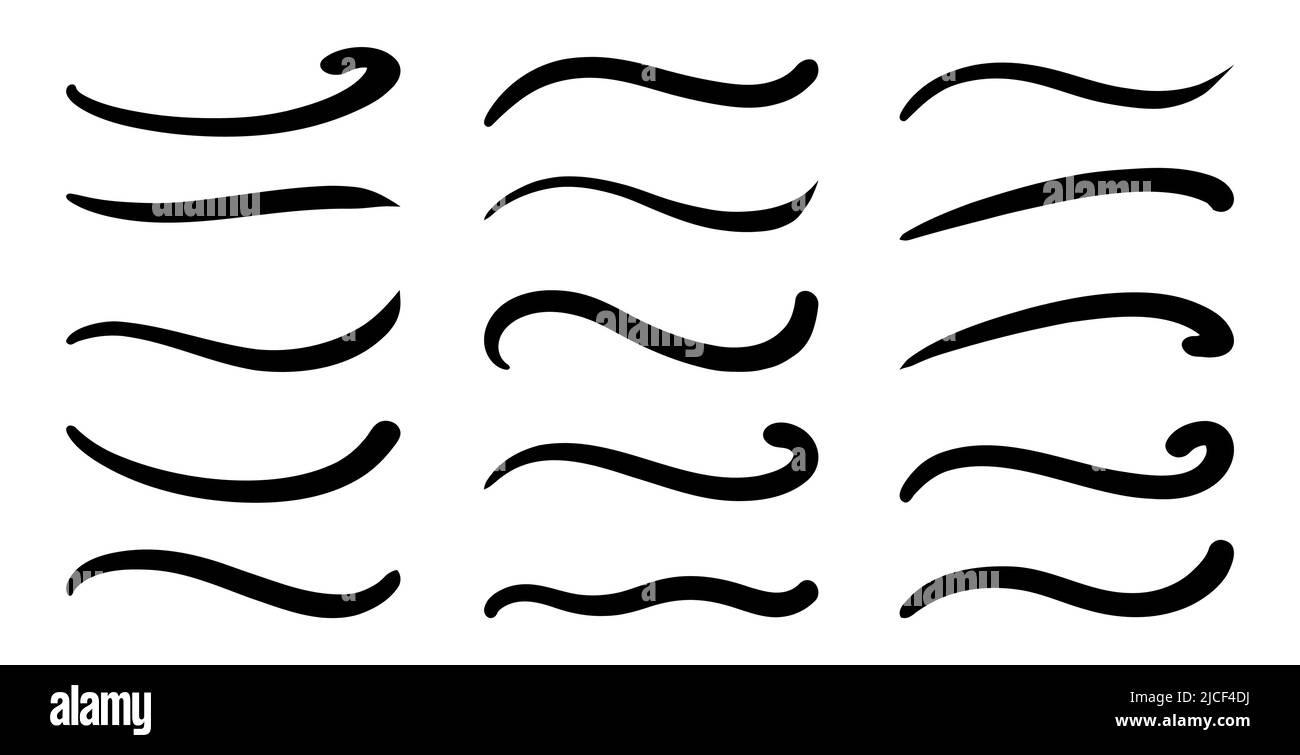 Premium Vector  Underline swishes tail collection swoosh element for sport  logo design vector hand drawn illustratio