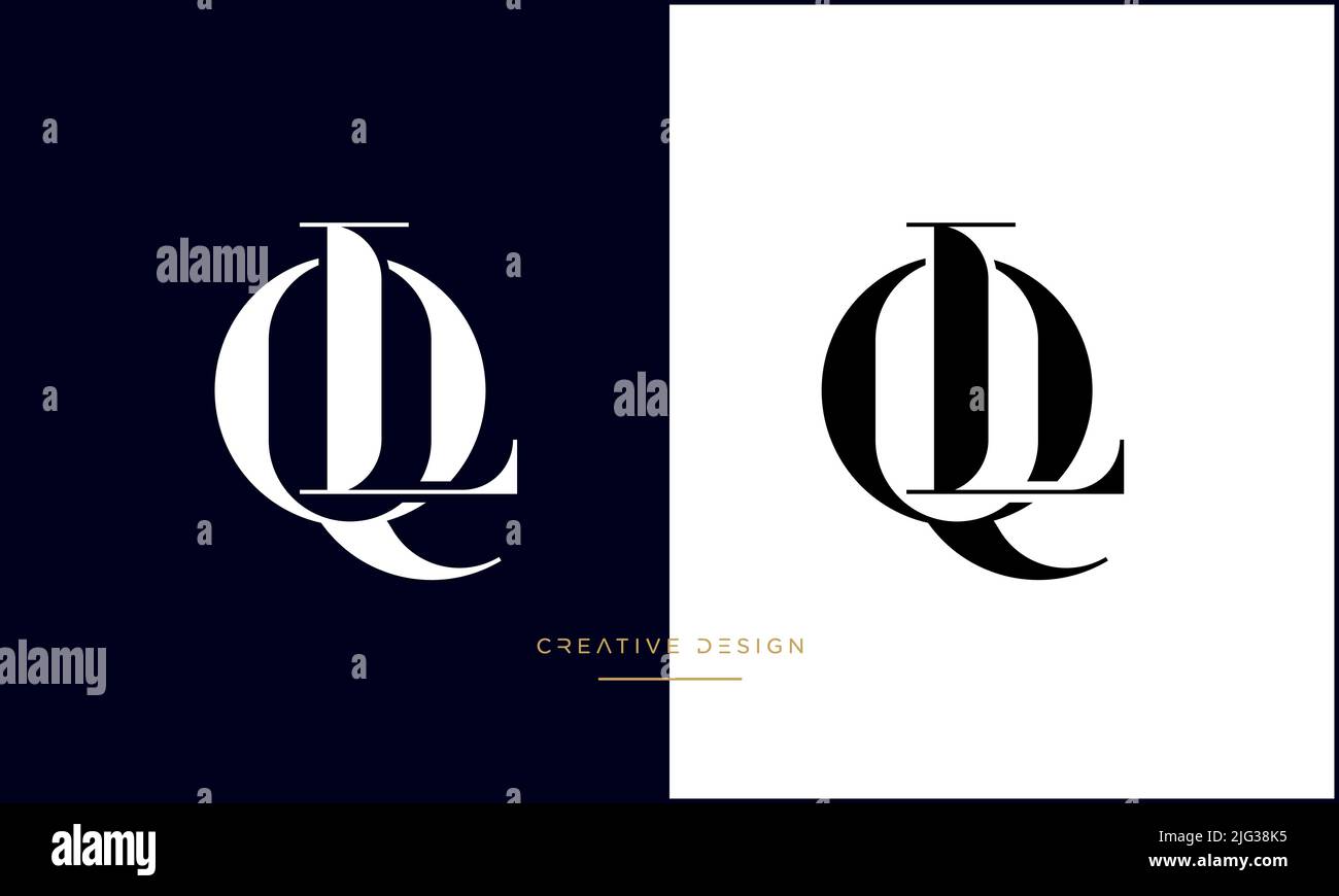 QL, LQ, L or Q Alphabet Letters Abstract Icon Logo Monogram Stock ...