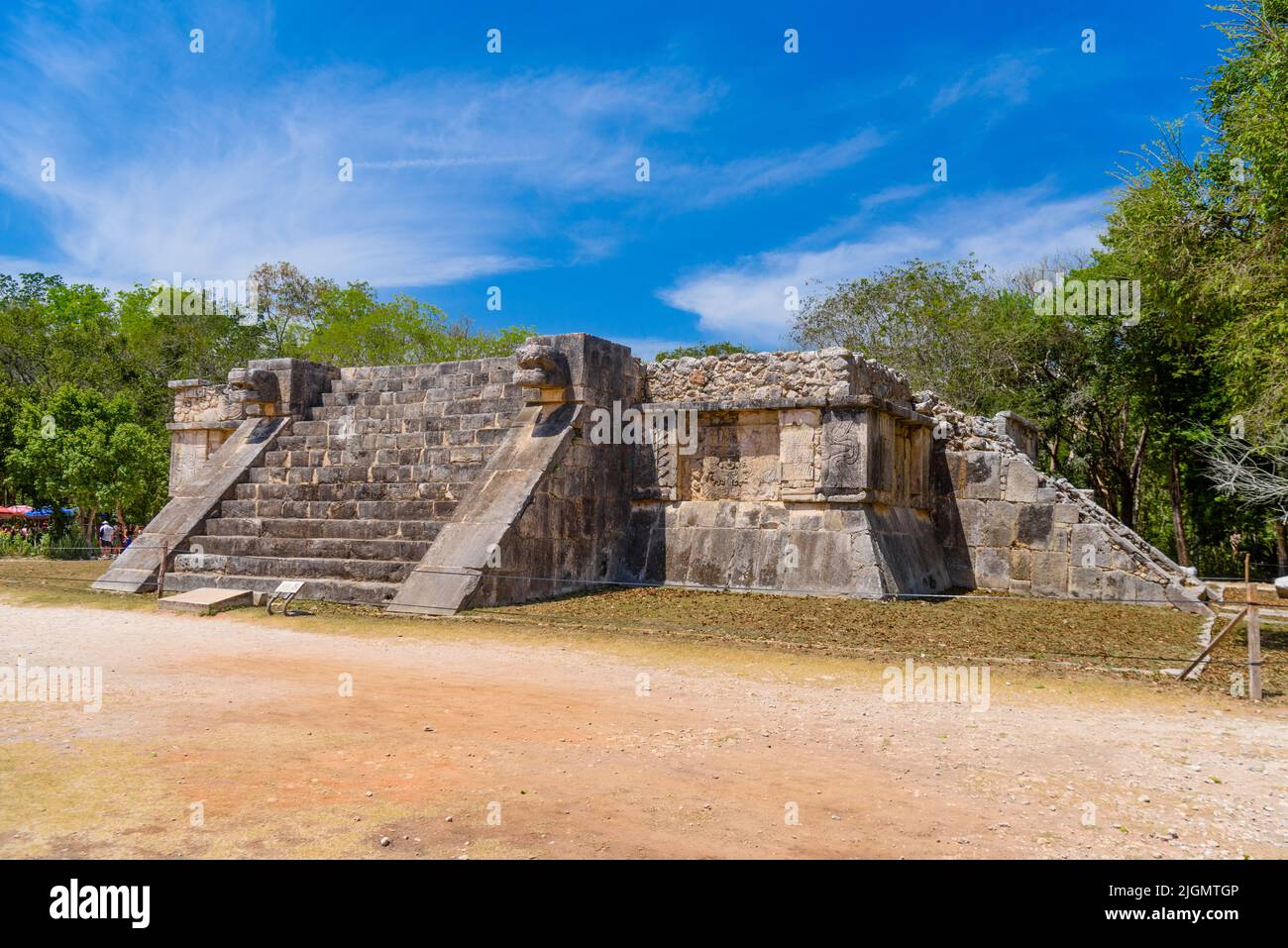 The Platform of Eagles and Jaguars, Chichen Itza, Yucatan, Mexico, Maya ...