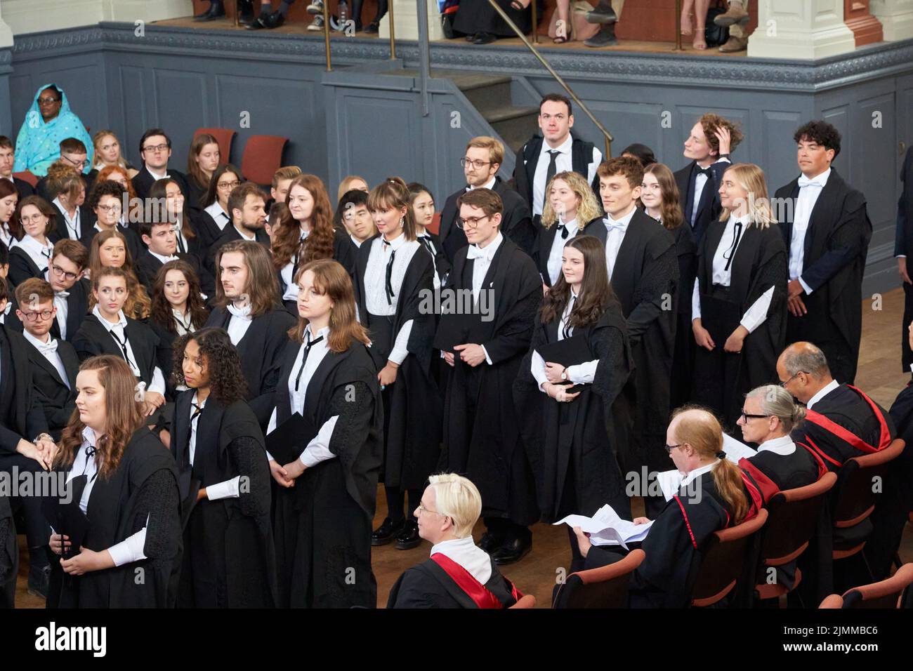 Oxford University graduation ceremony in the Sheldonian Theatre, August