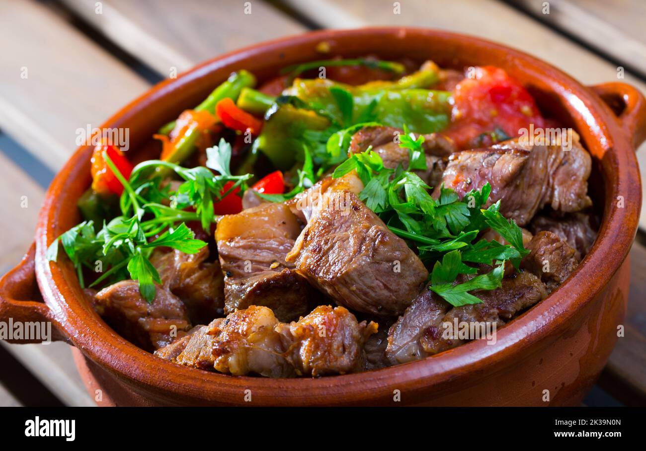 Bulgarian dish Gyuvech Stock Photo - Alamy