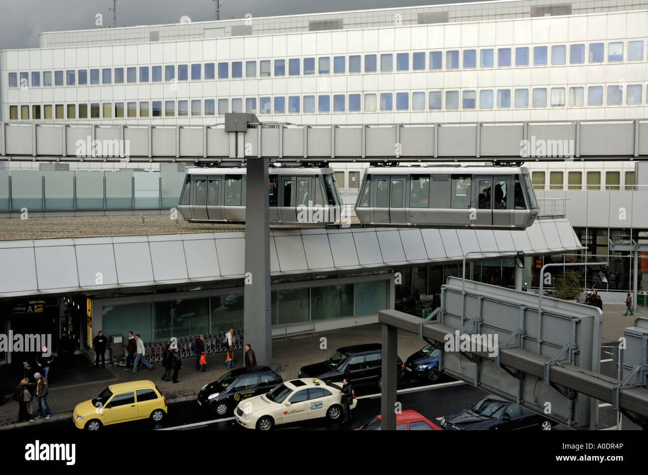 Skytrain Duesseldorf International Airport Germany Arriving At