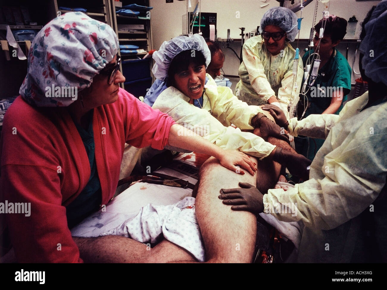 Doctors And Nurses Treat A Gunshot Victim In The Emergency Room Of A Public Hospital Photo By 