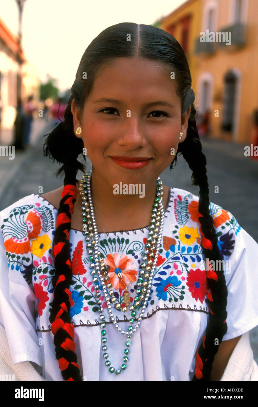 1 One Mexican Woman Young Woman Costumed Dancer Dancer