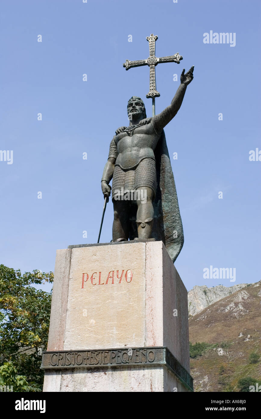 Statue Of Pelayo A Visigothic King Who Repulsed The Moorish Armies