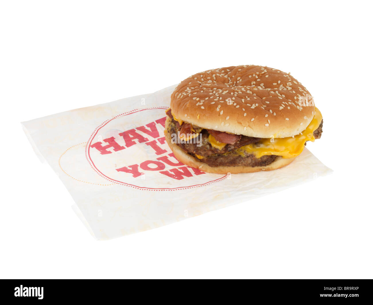 XL Bacon Double Cheeseburger Stock Photo - Alamy