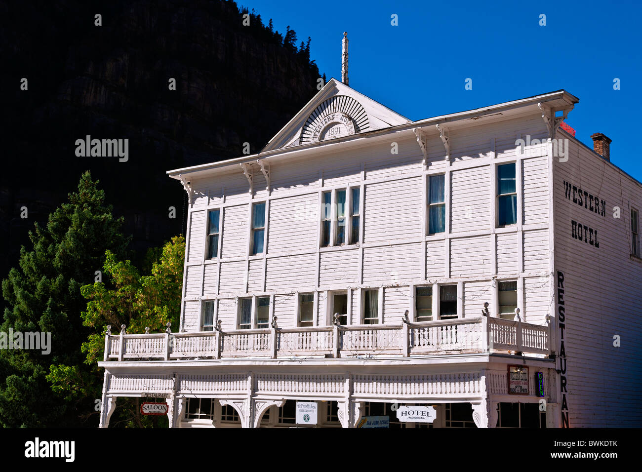 The historic Western Hotel, Ouray, Colorado Stock Photo Alamy