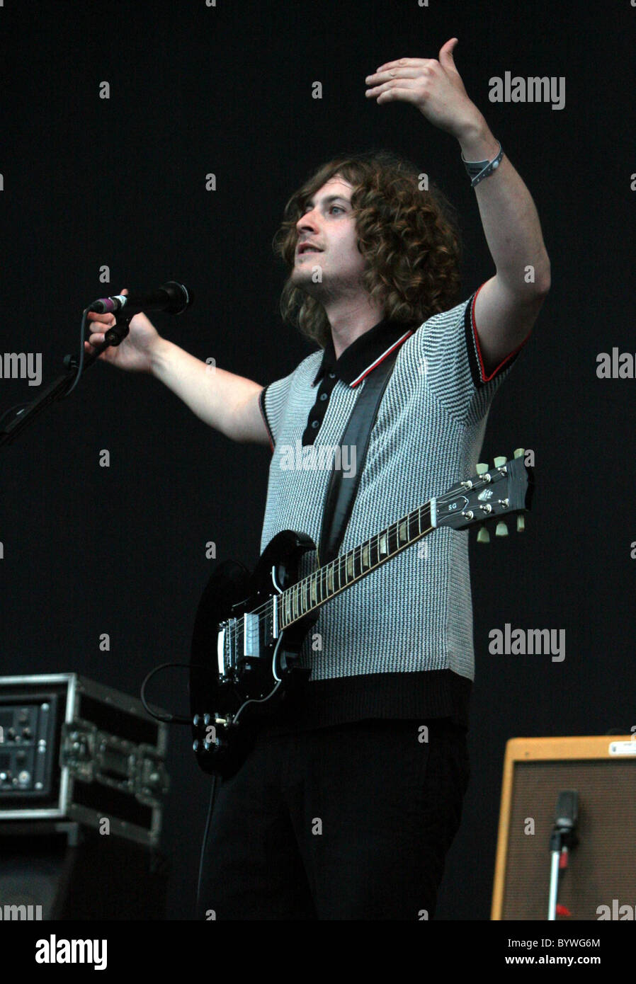 David McCabe The Zutons performing at the Knowsley Hall Music Festival ...