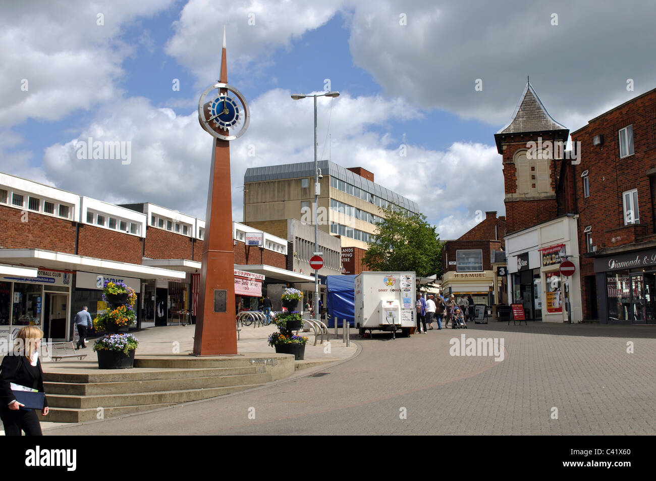 The town centre, Kettering, Northamptonshire, England, UK Stock Photo