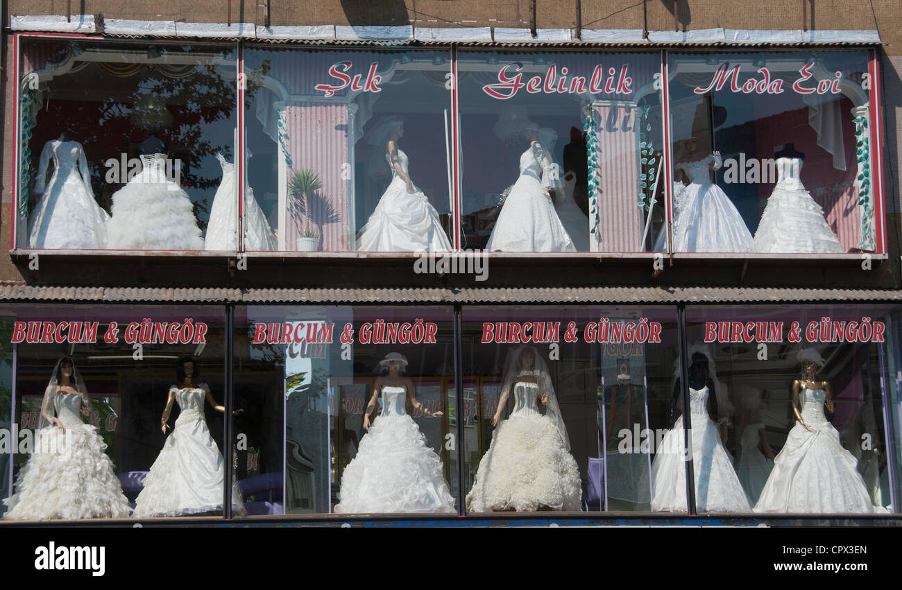 Bridal dress shop in Istanbul, Turkey Stock Photo - Alamy