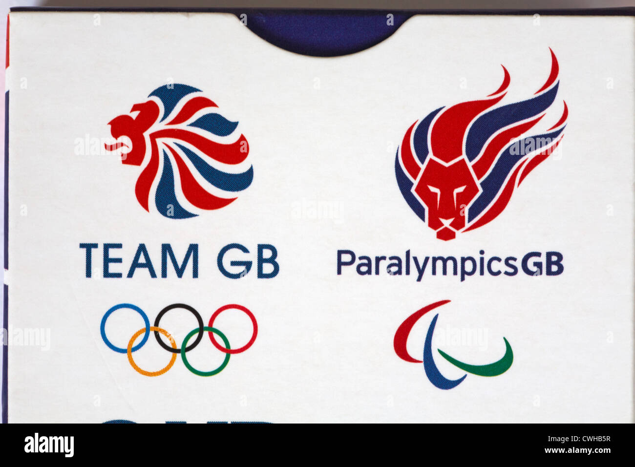 Team Gb And Paralympics Gb Logos On Box Of Pack Of Cards Provided CWHB5R 