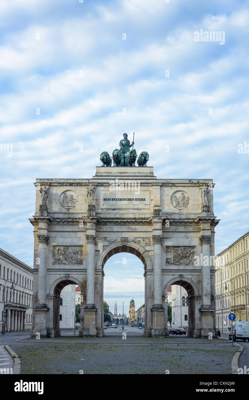 Siegestor, Victory Gate, Ludwigstrasse, Munich, Bavaria, Germany Stock ...