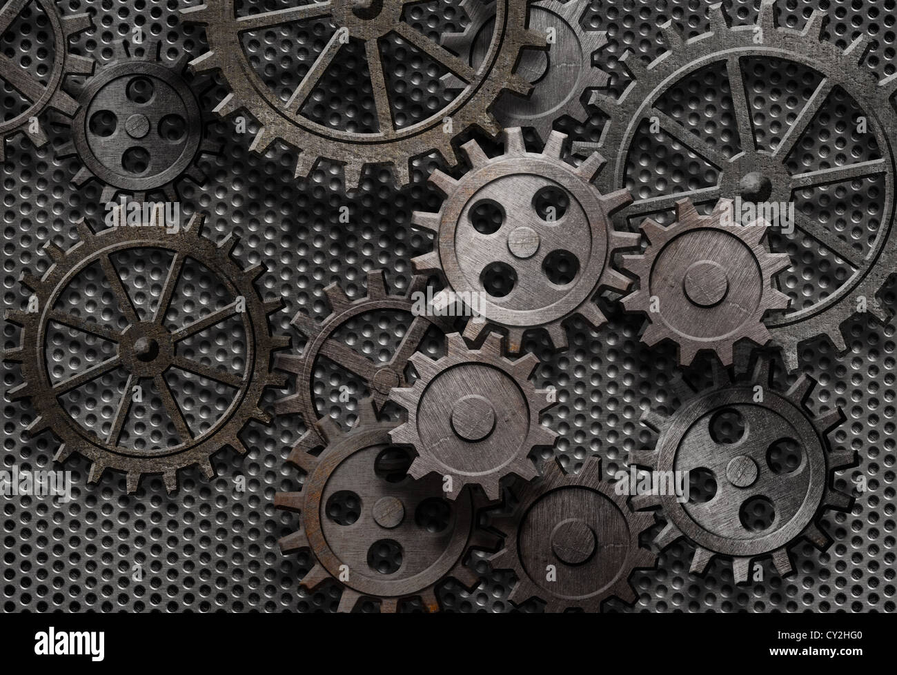 Abstract Rusty Gears Old Machine Parts Stock Photo Alamy