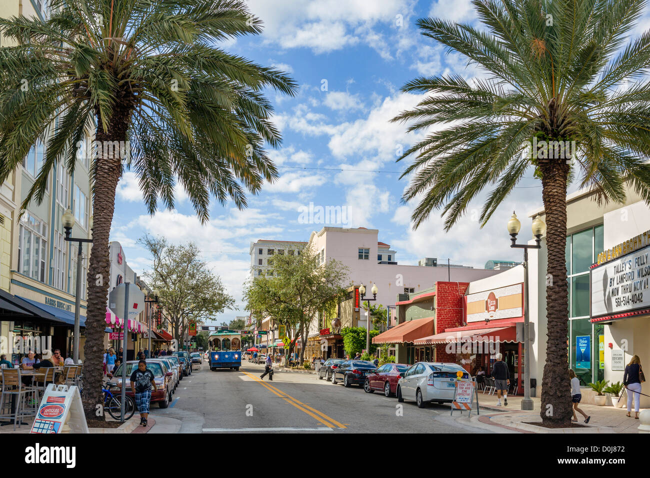 Shops And Restaurants On Clematis Street In Historic Downtown West Palm Beach Treasure Coast