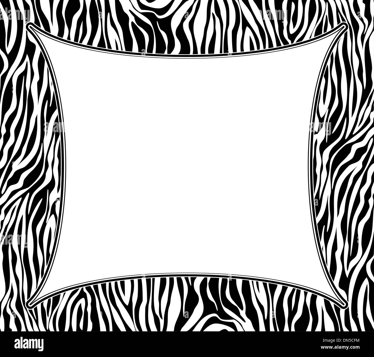 vector frame with abstract zebra skin texture Stock Vector Image & Art ...