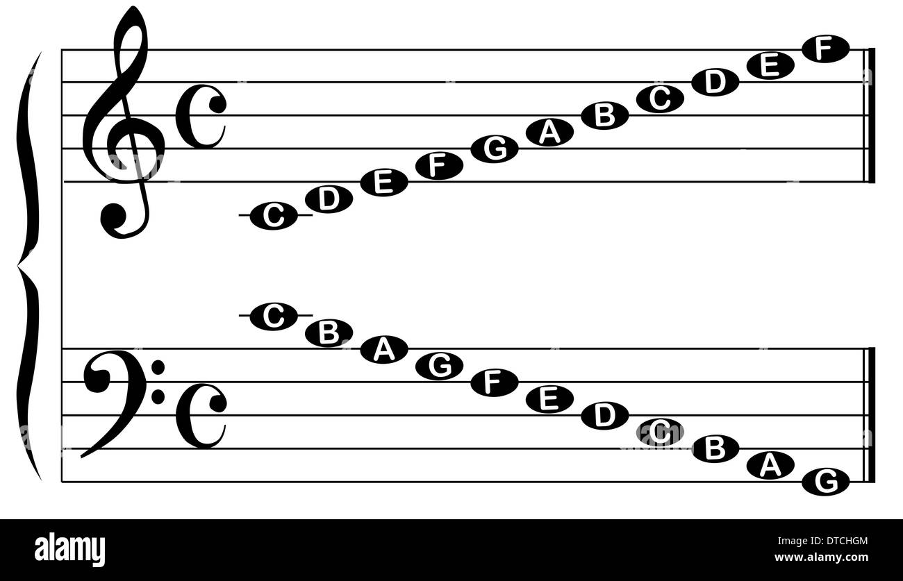 the-names-of-the-notes-for-the-bass-and-treble-clef-isolated-on-white-stock-photo-alamy