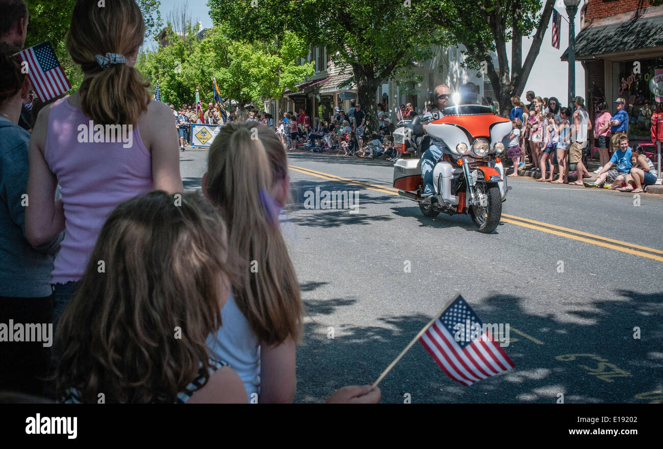 Lititz, Pennsylvania, USA. . Memorial Day Parade and community march to