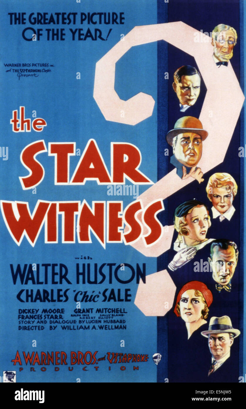 The Star Witness From Top Charles Chic Sale Walter Huston Grant Mitchell Dickie Moore