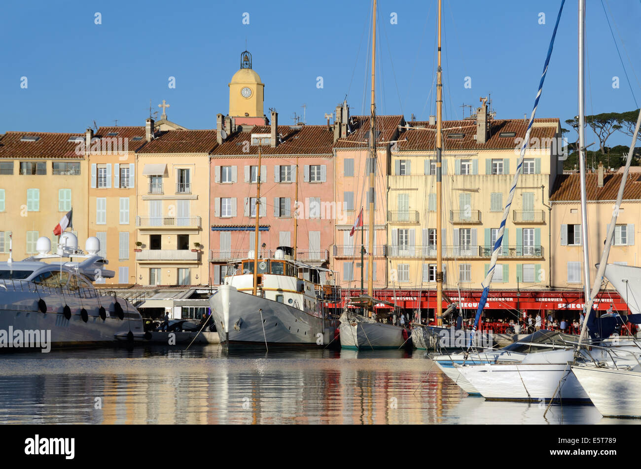 Old Port, Yachts and Waterfront Houses at Saint Tropez Var Côte d'Azur ...