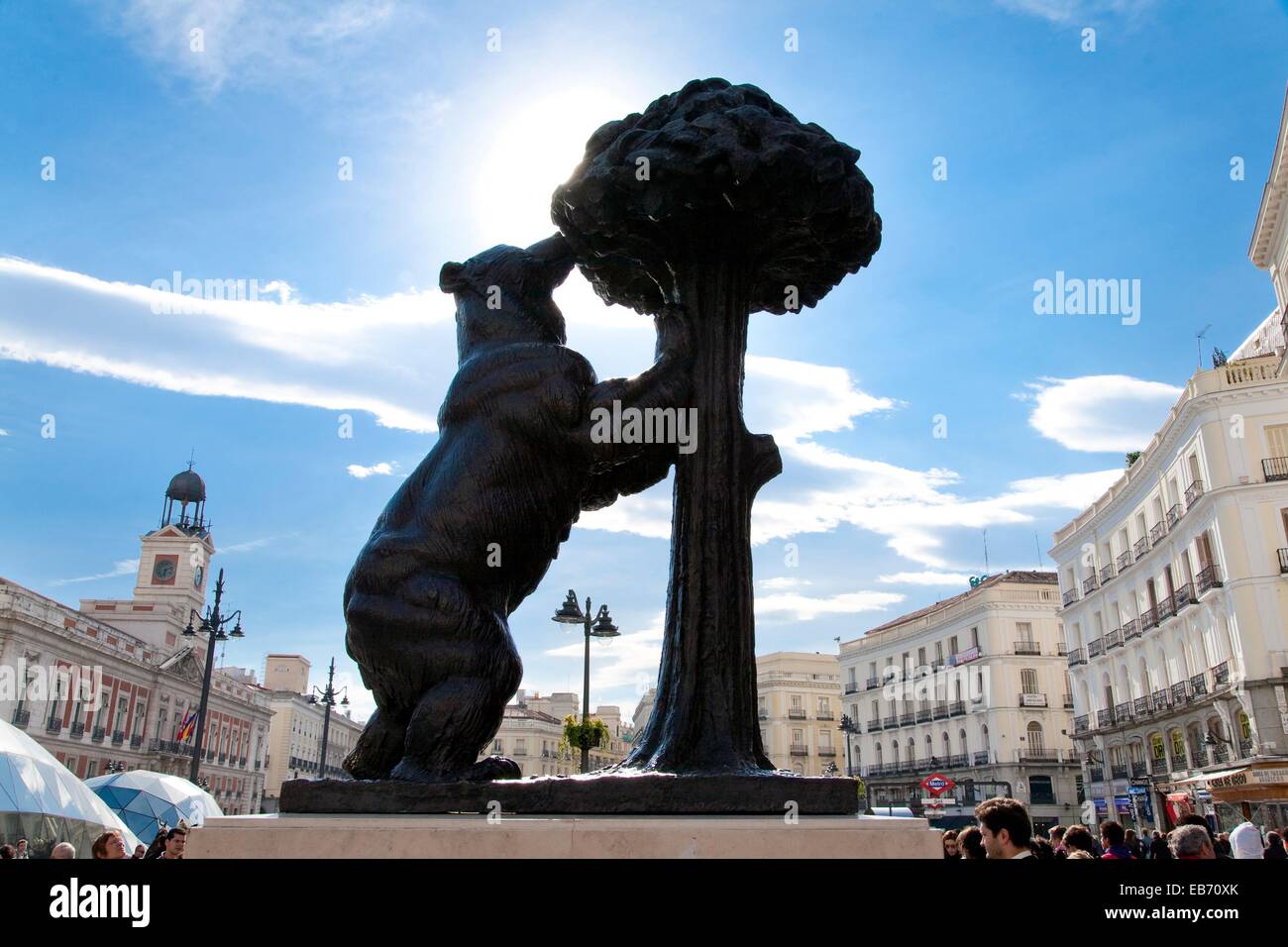 Puerta del Sol,Bears the symbol of Madrid Spain Stock Photo - Alamy