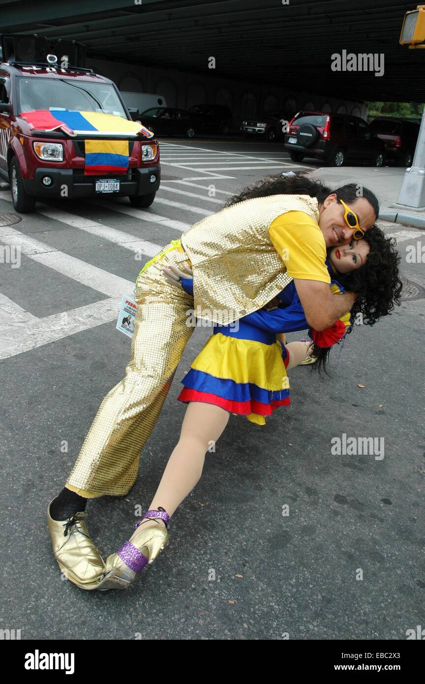 New York City performer at the annual July Colombian Day Parade held in