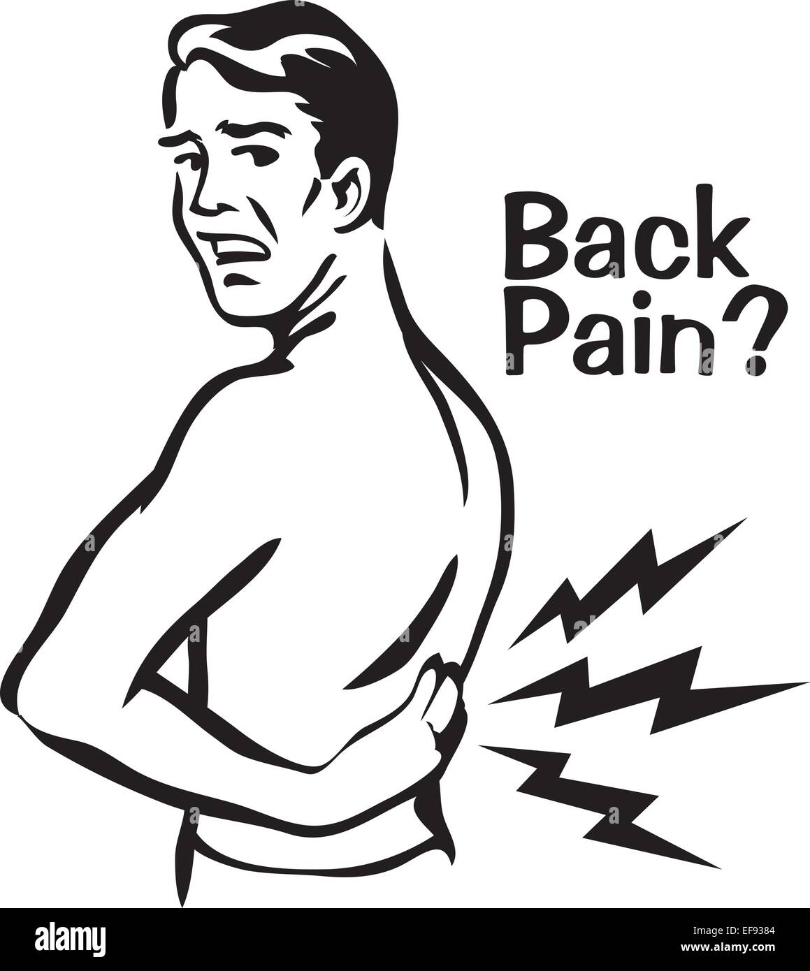 Man Suffering From Back Pain Stock Vector Image And Art Alamy