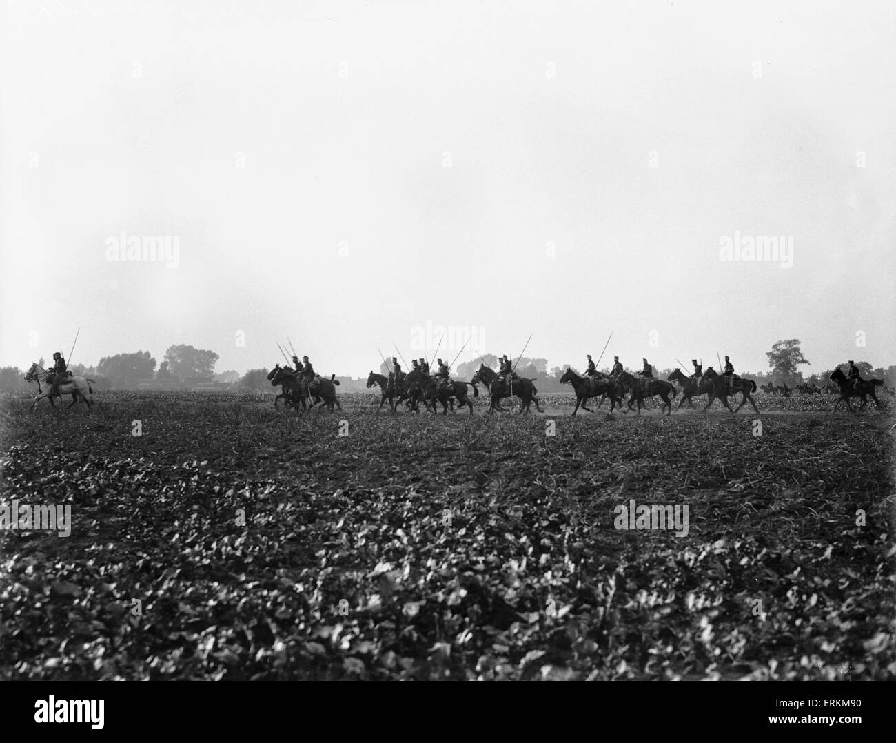 Belgian cavalry seen here in operation close to Hofstade 28th September ...