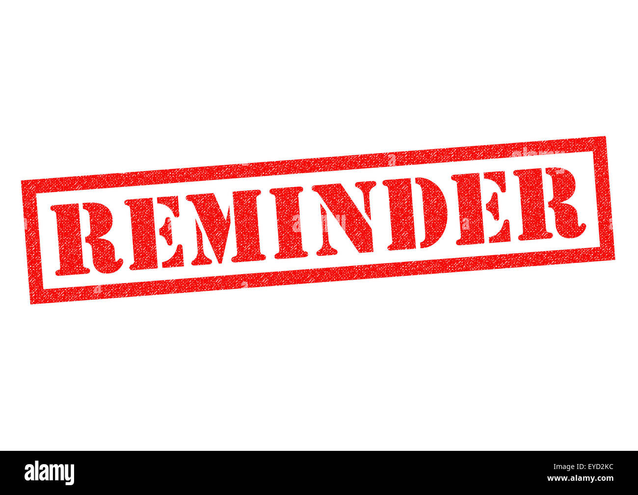 REMINDER red Rubber Stamp over a white background Stock Photo - Alamy