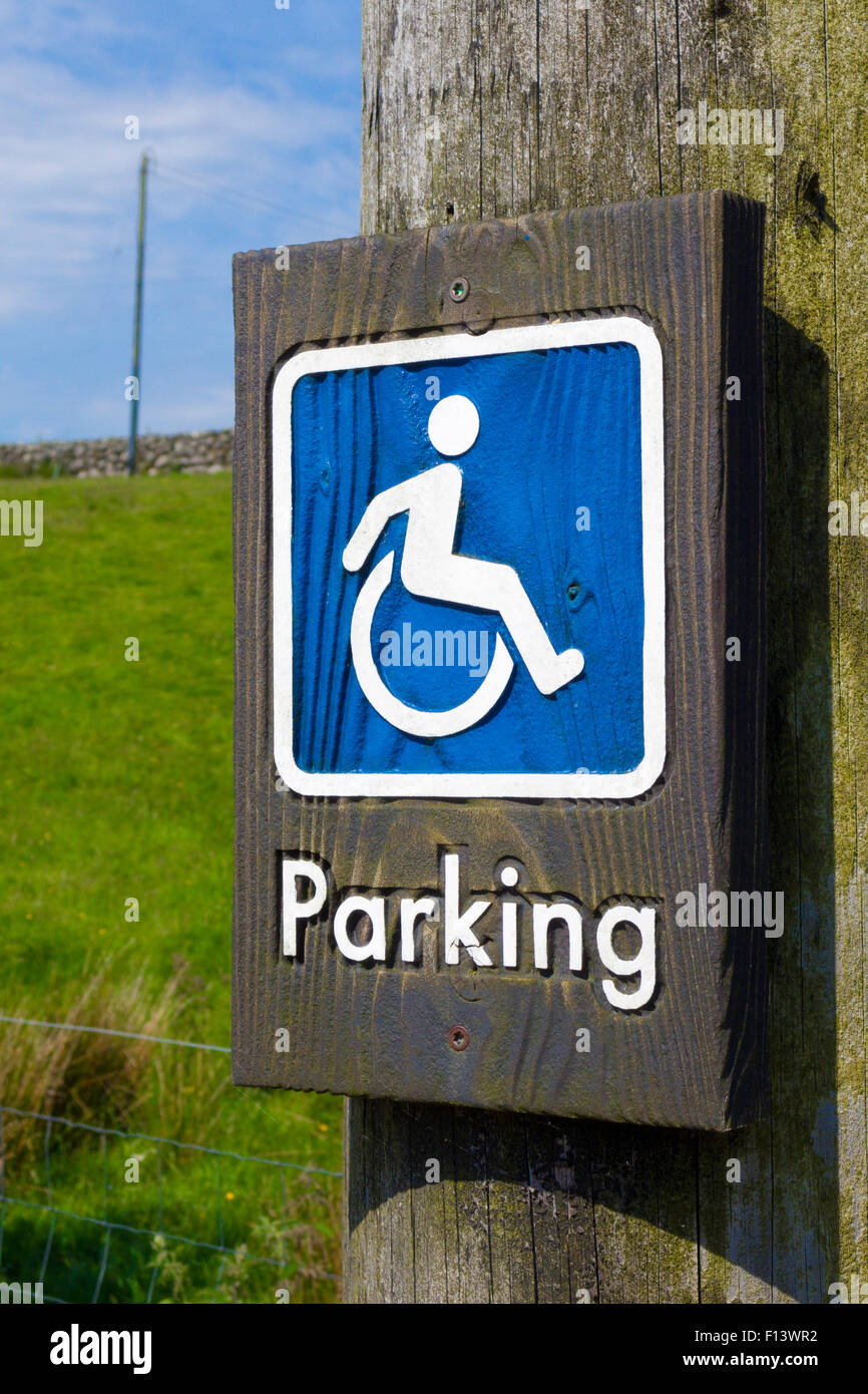 Disabled Parking Space Sign Uk Stock Photo Alamy